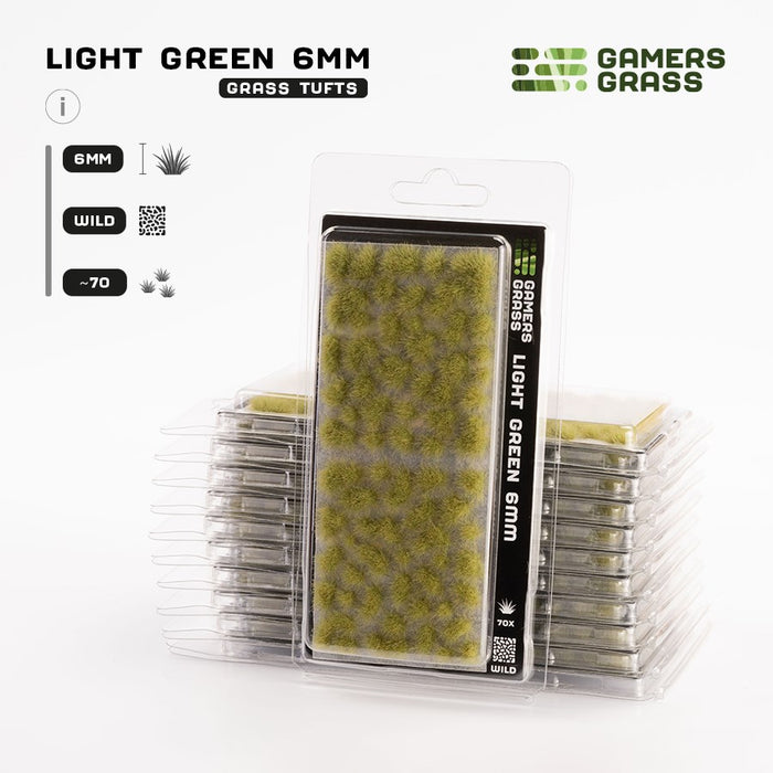 Gamers Grass 6mm Light Green Tufts - Wild