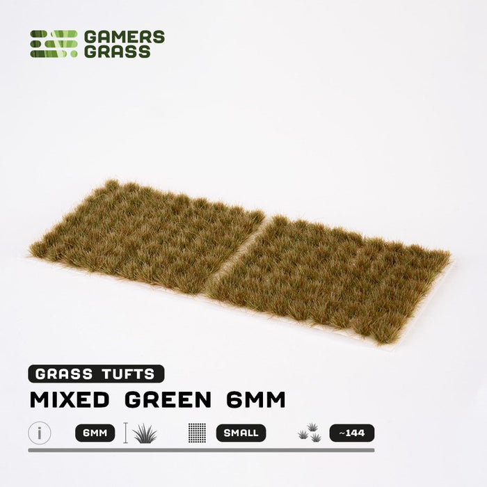 Gamers Grass 6mm Mixed Green Tufts - Small