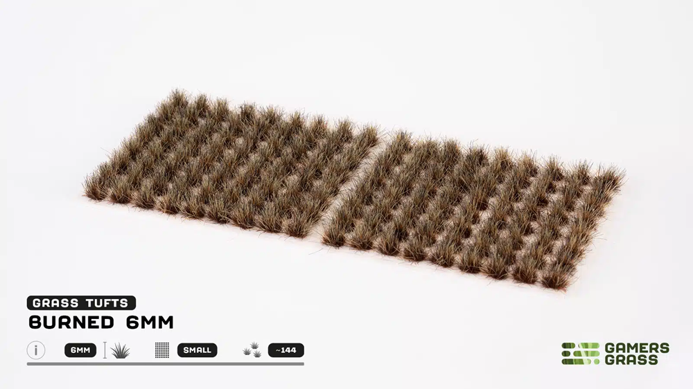 Gamers Grass 6mm Burned Tufts - Small