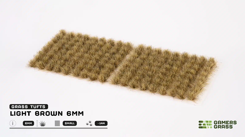 Gamers Grass 6mm Light Brown Tufts - Small