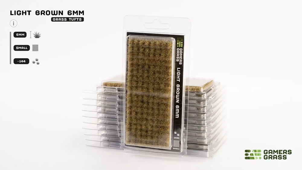 Gamers Grass 6mm Light Brown Tufts - Small