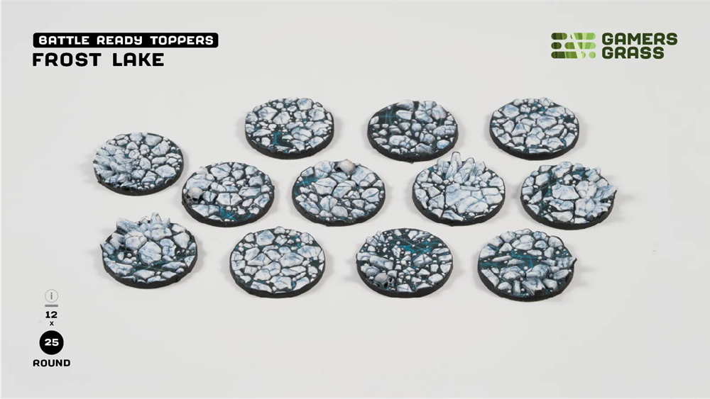 Gamers Grass Topper - Frost Lake - Round 25mm (x12)