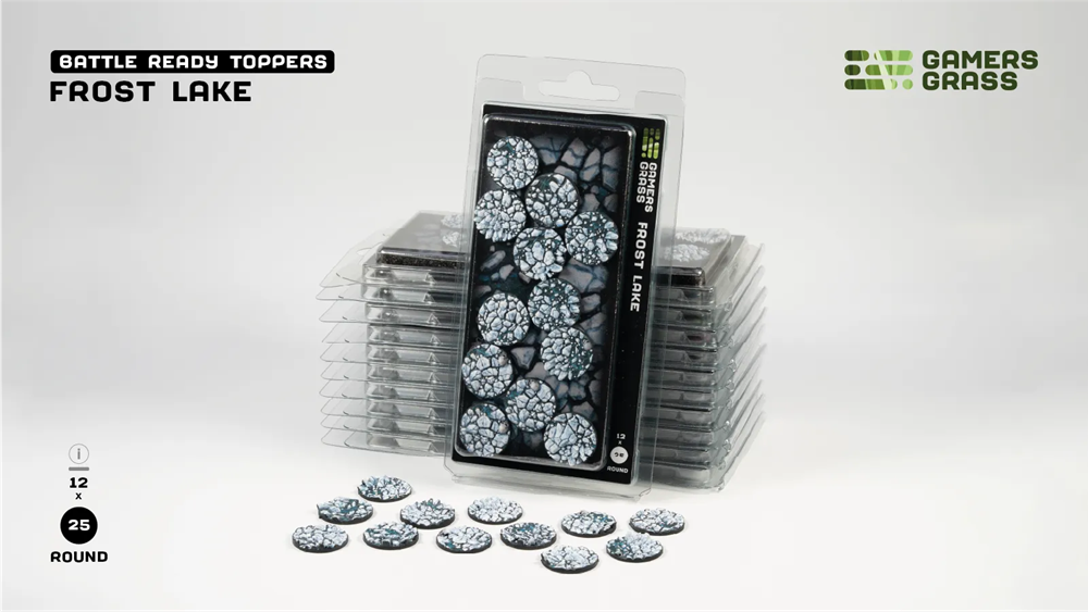 Gamers Grass Topper - Frost Lake - Round 25mm (x12)