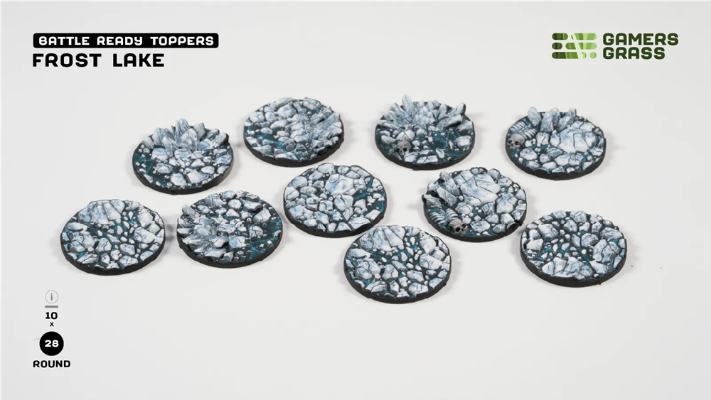 Gamers Grass Topper - Frost Lake - Round 28mm (x10)