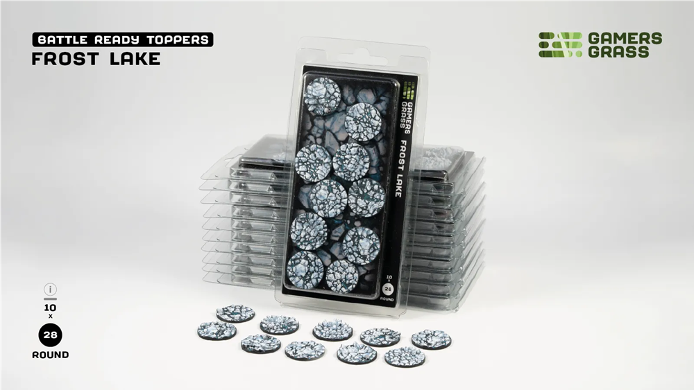 Gamers Grass Topper - Frost Lake - Round 28mm (x10)