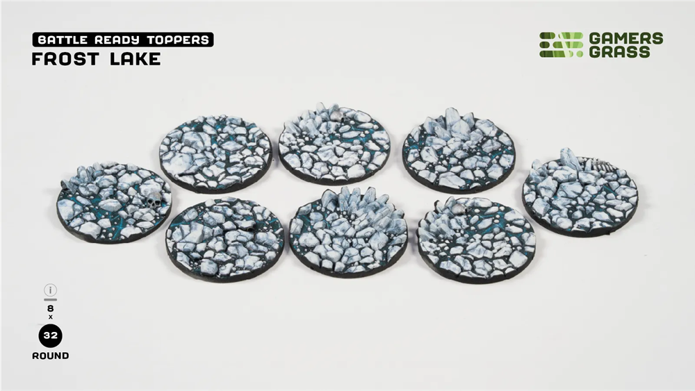 Gamers Grass Topper - Frost Lake - Round 32mm (x8)