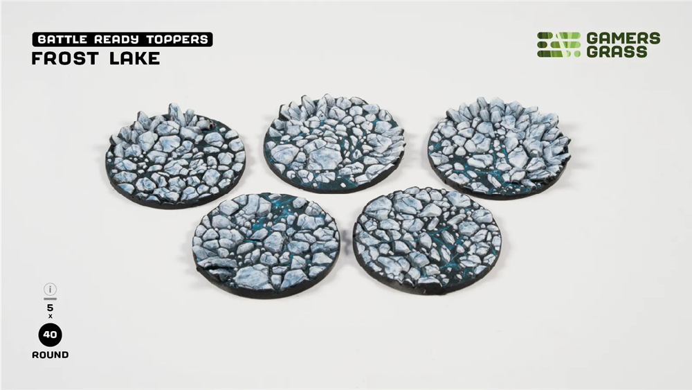 Gamers Grass Topper - Frost Lake - Round 40mm (x5)