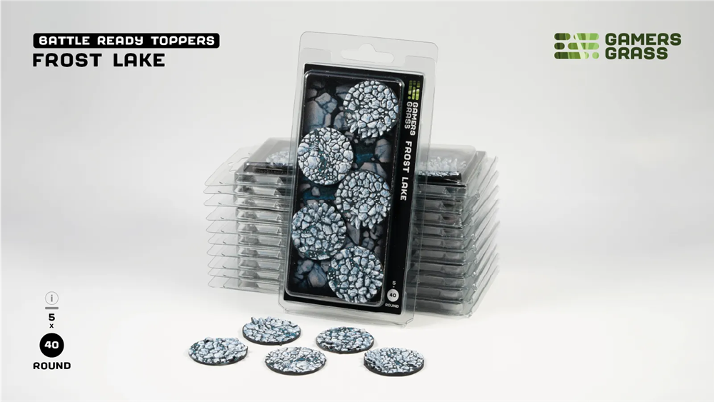 Gamers Grass Topper - Frost Lake - Round 40mm (x5)