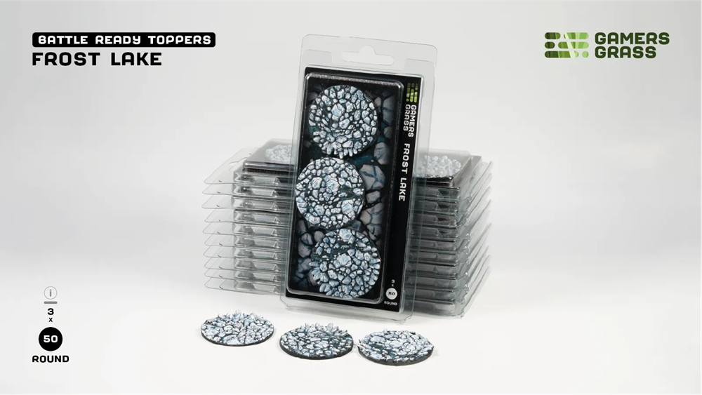 Gamers Grass Topper - Frost Lake - Round 50mm (x3)