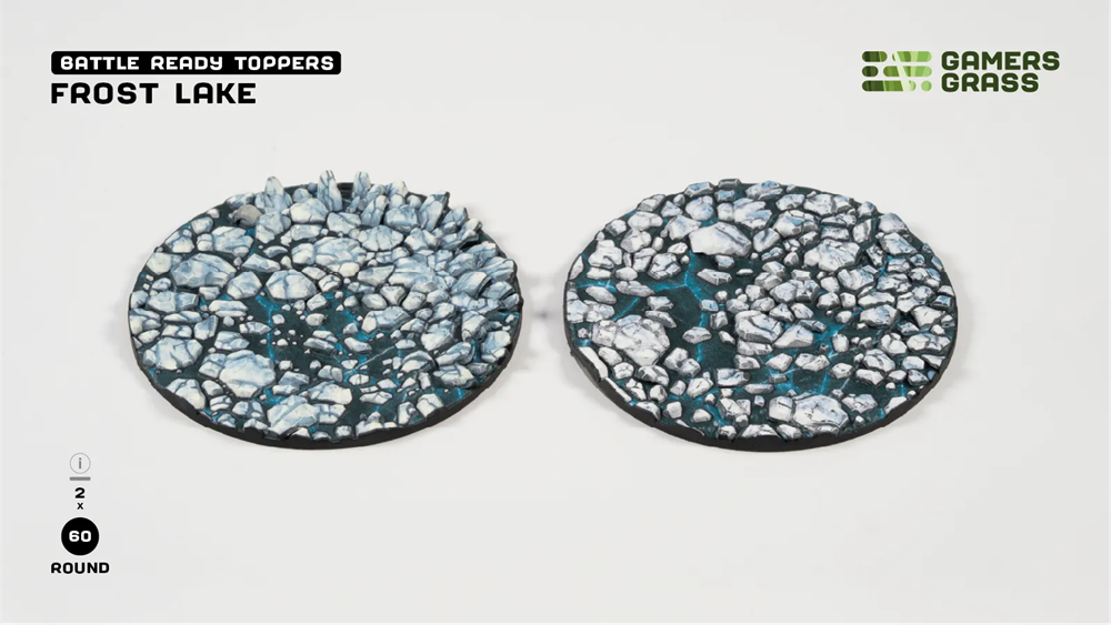 Gamers Grass Topper - Frost Lake - Round 60mm (x2)