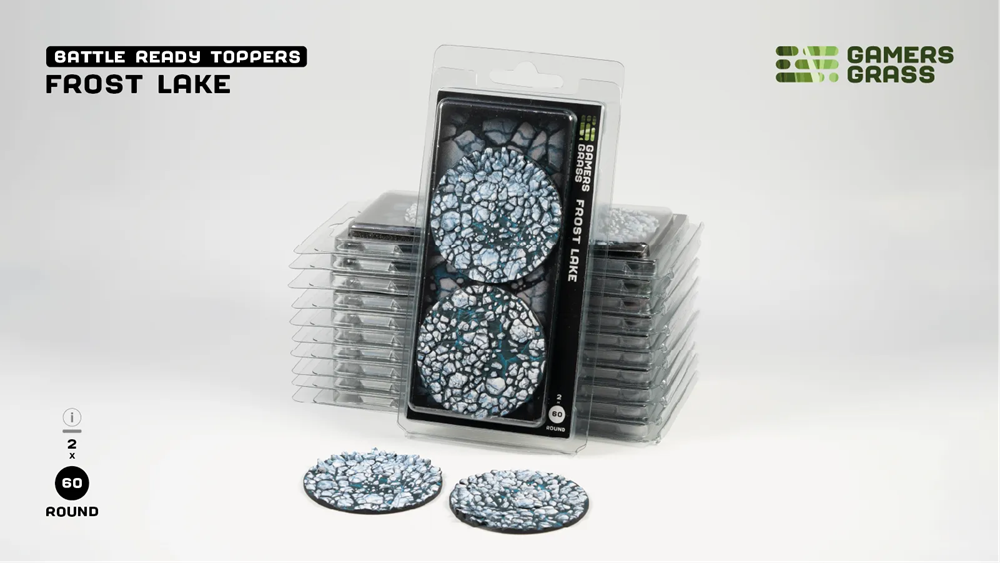 Gamers Grass Topper - Frost Lake - Round 60mm (x2)