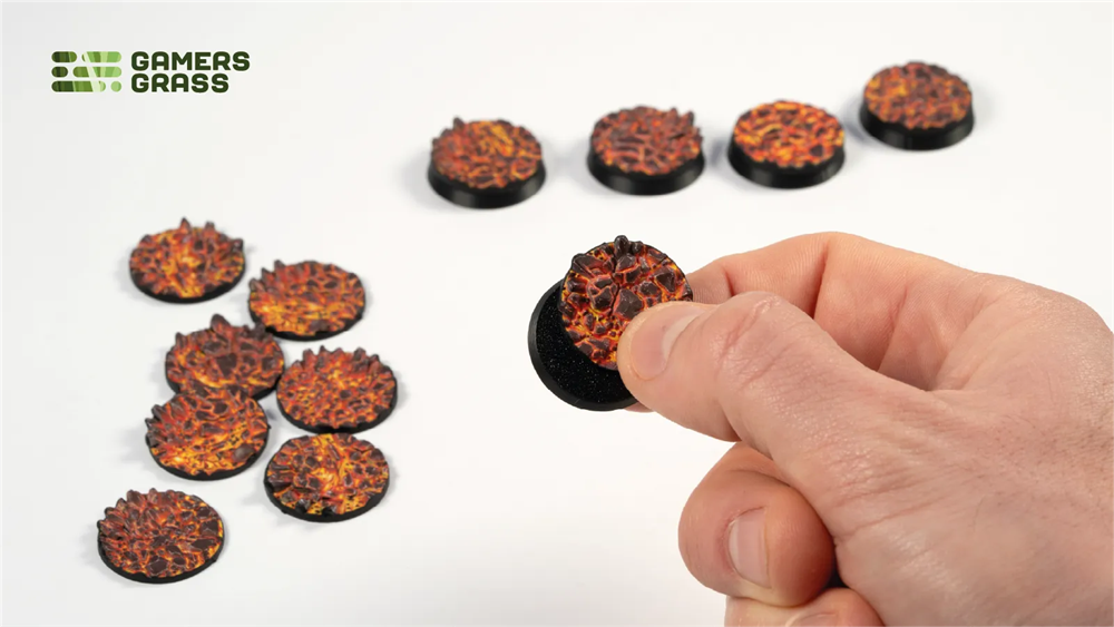 Gamers Grass Topper - Molten Lava - Round 25mm (x12)