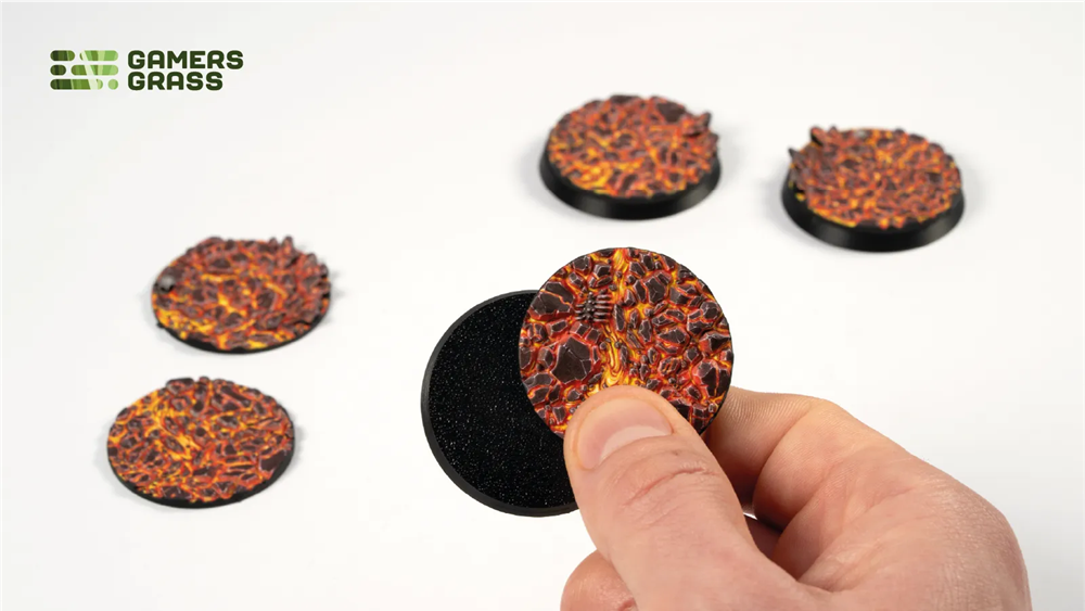 Gamers Grass Topper - Molten Lava - Round 40mm (x5)