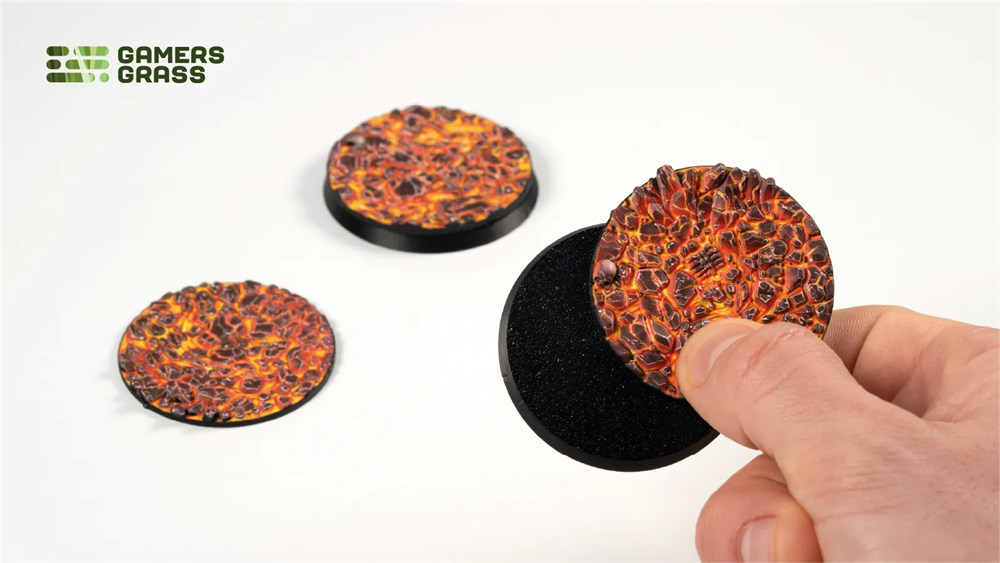Gamers Grass Topper - Molten Lava - Round 50mm (x3)