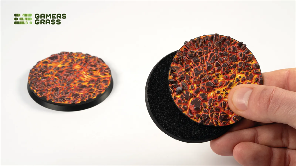 Gamers Grass Topper - Molten Lava - Round 60mm (x2)
