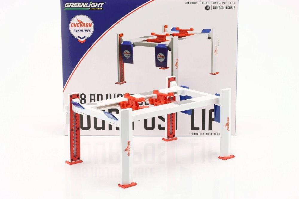 Greenlight 13637 1:18 Four Post Lift (Chevron)