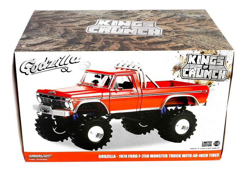 Greenlight 13646 1:18 1974 Ford F-250 Monster Truck - Godzilla 'King of Crunch'