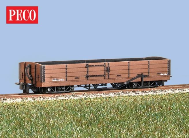 Peco GR-231U OO-9 Bogie Open Wagon Brown