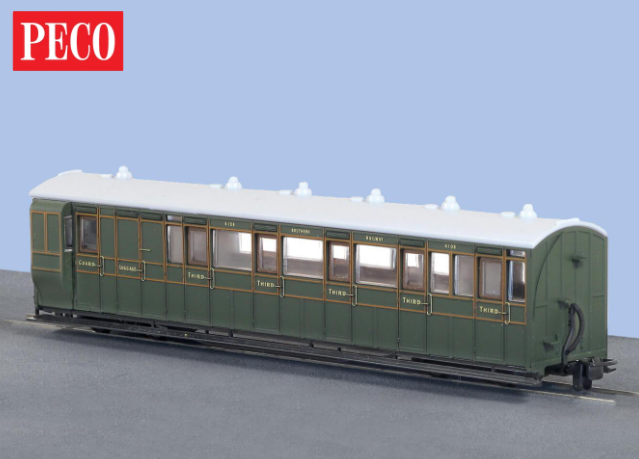 Peco GR-421A OO-9 Brake Composite Coach SR Livery No 4108