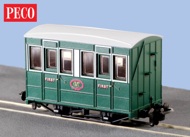 Peco GR-505 OO-9 4 Wheel Coach with Buffers Talyllyn