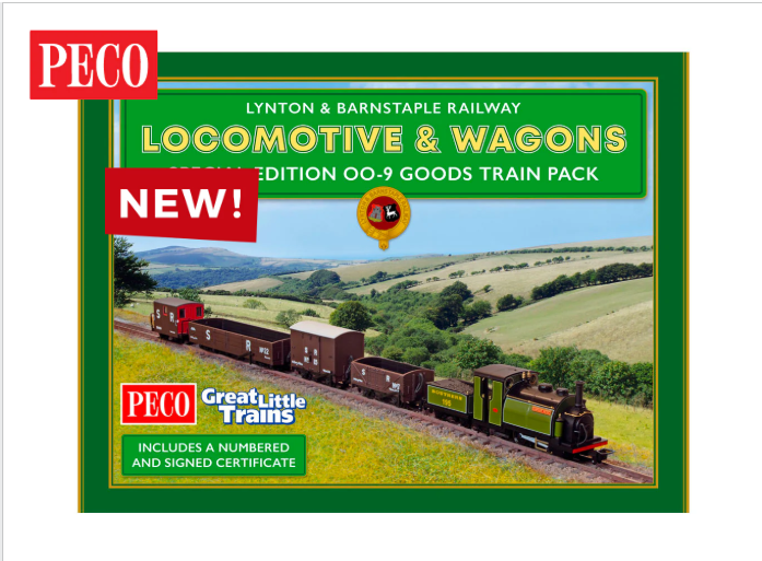 Peco GR1004 OO-9 'Exmoor Pony' Locomotive & Special Edition Wagon - Train Pack