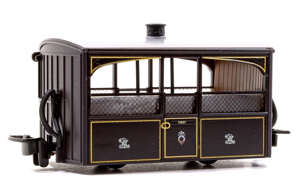 Peco GR-560 OO-9 Ffestiniog 'Bug Box' Zoo Car Coach - FR Victorian Plum & Cream