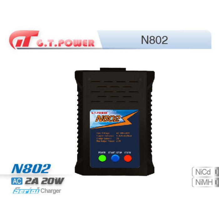 GT Power N802 4-8S NiMH/NiCd Charger - AC 240V/2A, 20W