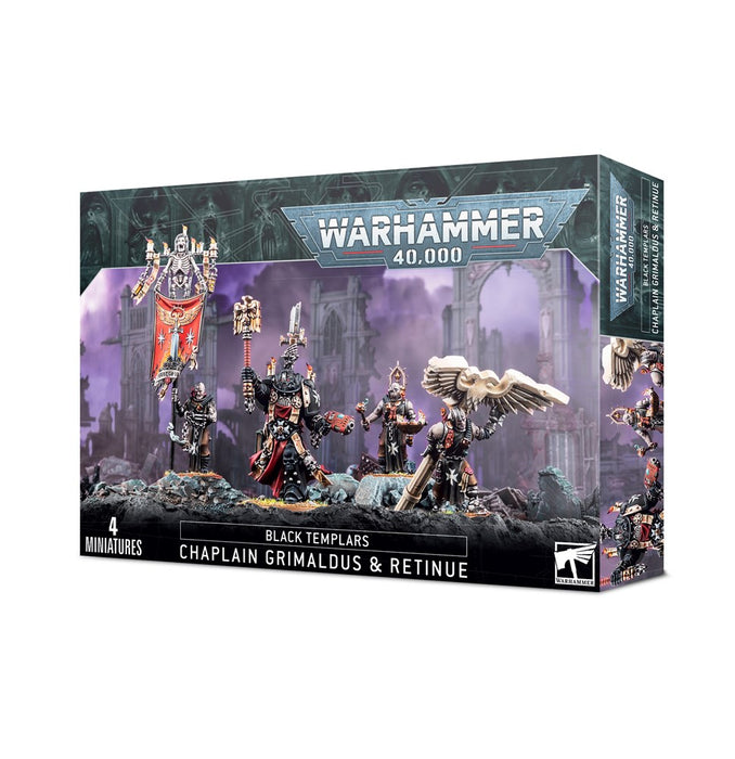 Warhammer 40K 55-44 Black Templars: Chaplain Grimaldus & Retinue