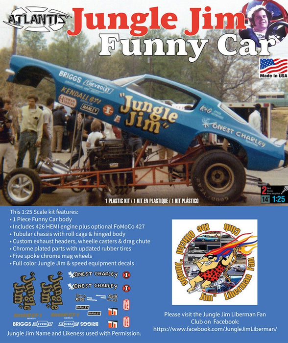 Atlantis Models H1440 1:25 Jungle Jim Funny Car