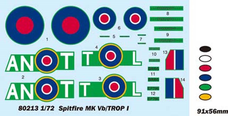 Hobby Boss 80213 1:72 Spitfire Mk.Vb/TROP - Easy Assembly