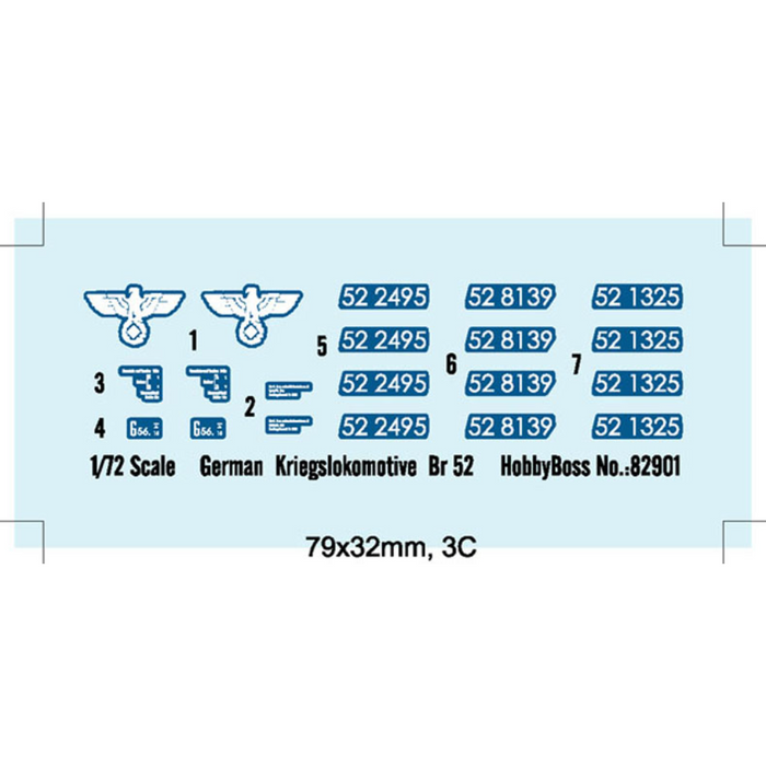 Hobby Boss 82901 1:72 German Kriegslokomotive Br 52