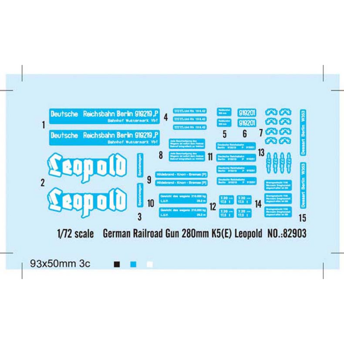 Hobby Boss 82903 1:72 German 280mm K5(E) Railway Gun Leopold