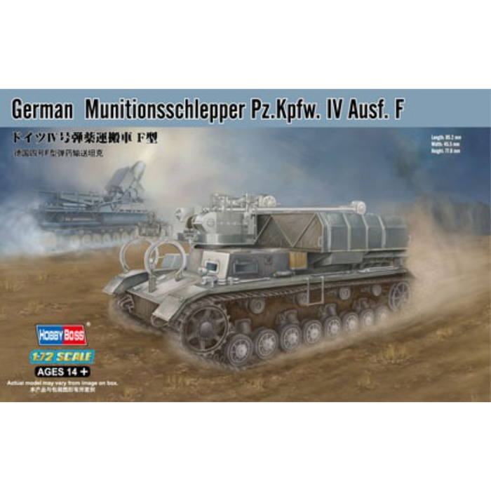 Hobby Boss 82908 1:72 German Munitionsschlepper Pz.Kpfw.IV Ausf.F