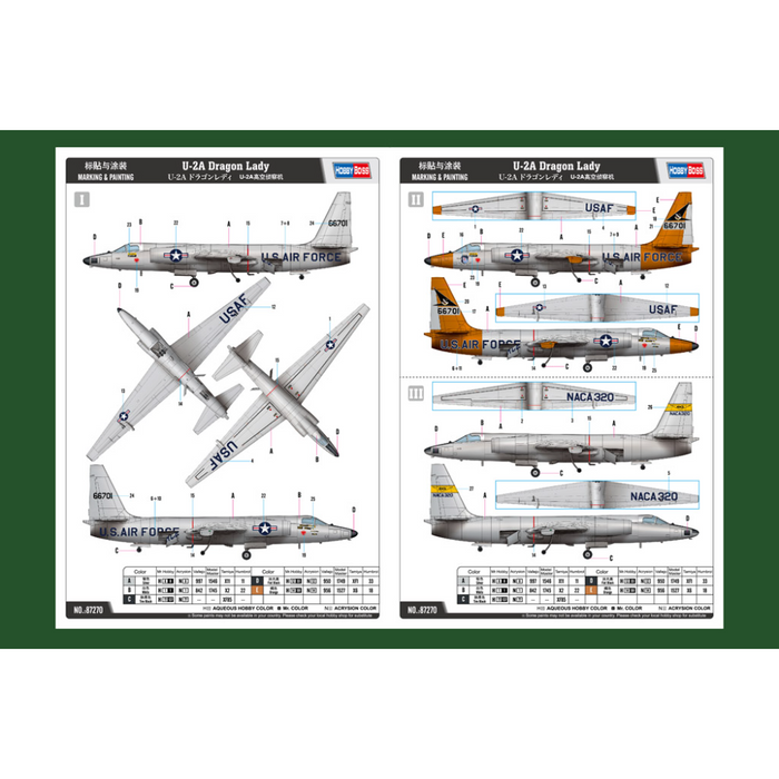 Hobby Boss 87270 1:72 U-2A Dragon Lady