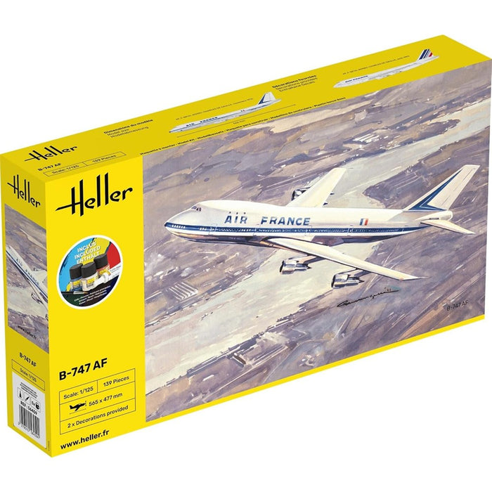 Heller 56459 1:125 STARTER KIT Boeing B-747 AF