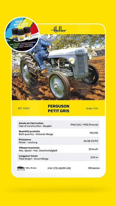 Heller 57401 1:24 STARTER KIT Ferguson TE-20 'Petit Gris'