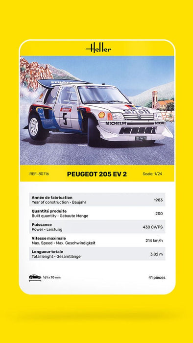 Heller 80716 1:24 Peugeot 205 EV 2