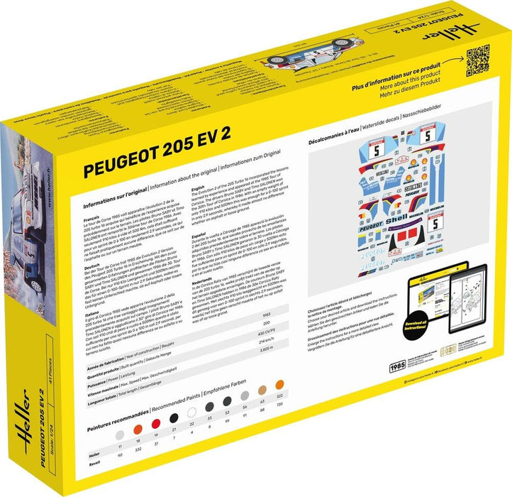 Heller 80716 1:24 Peugeot 205 EV 2