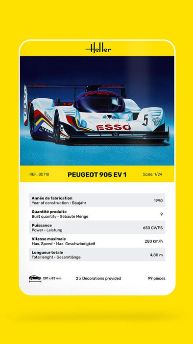 Heller 80718 1:24 Peugeot 905 EV 1