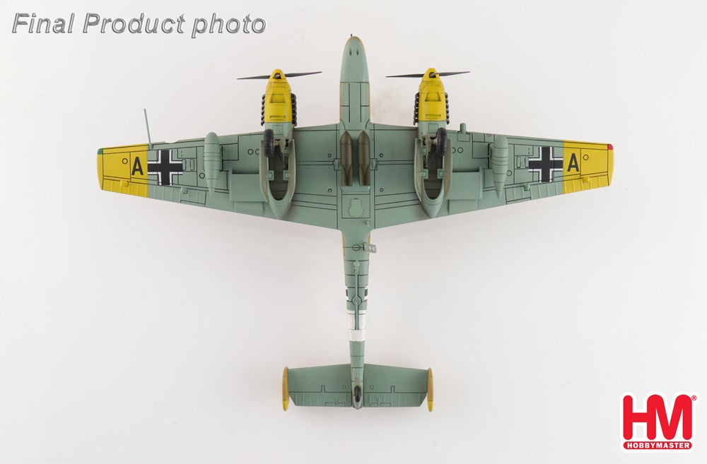 Hobby Master HA1817 1:72 Bf110E-2 Messerscmitt Luftwaffe, 3U+AR, 7./ZG 26, Italy 1941 (special weathered version)