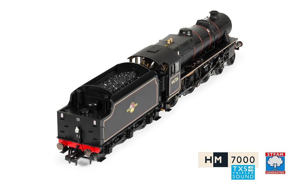 Hornby R30225SS OO BR, Stanier 5MT 'Black 5', 4-6-0, 44726 - Era 5 - With TXS Sound and Steam Generator