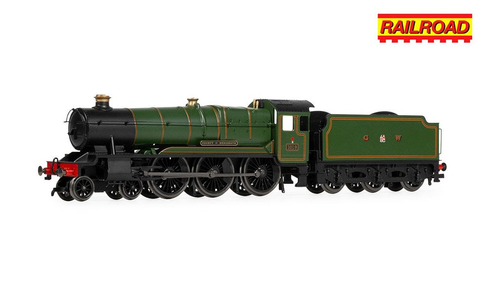 Hornby R30376 OO RailRoad: GWR - Class 1000 'County of Merioneth' - Train Pack