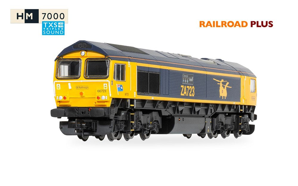 Hornby R30429TXS OO RailRoad Plus: Class 66 - GBRf - 66723 'Chinook' (TXS Sound Fitted)
