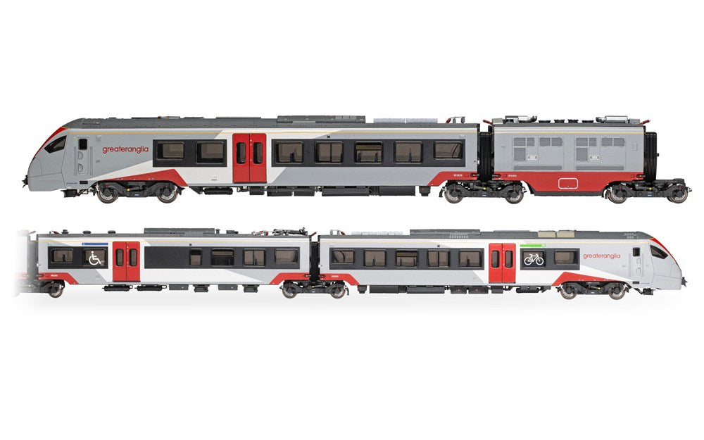 Hornby R3963A OO Greater Anglia - Class 755/3 'FLIRT' - 3 Car Train Pack