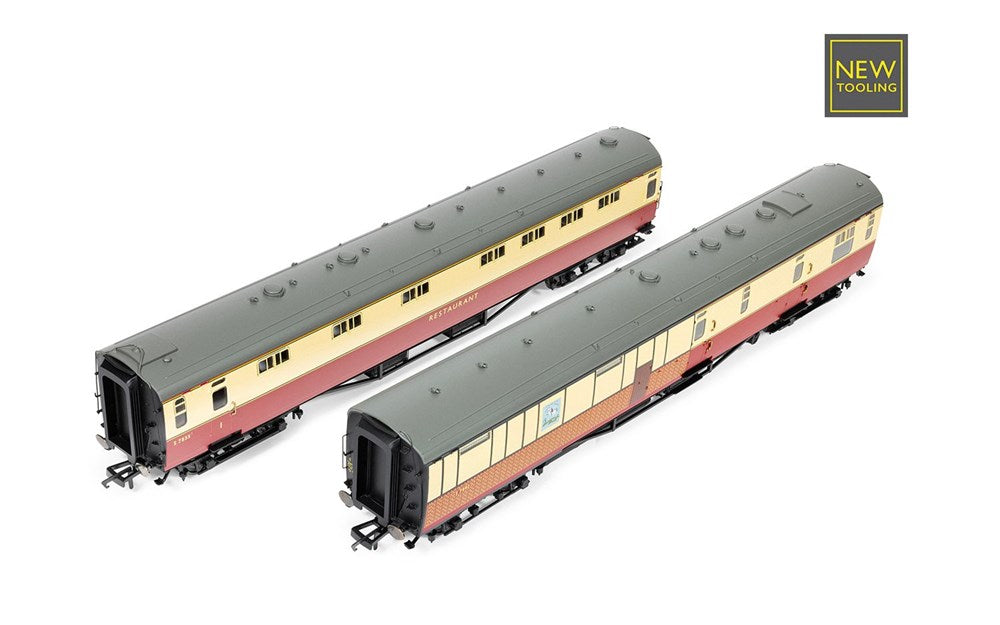 Hornby R40470 OO BR - Kitchen and Buttery Car & Composite Restaurant 'White Horse' - Coach Twin Pack