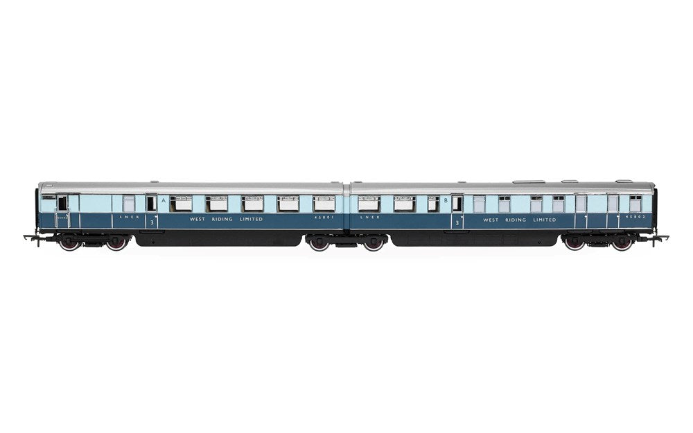 Hornby R40477 OO LNER - 'West Riding Limited' - Brake Third & Kitchen Third - Coach pack