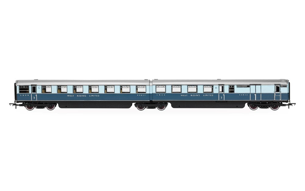 Hornby R40480 OO LNER - 'West Riding Limited' - Open Third & Brake Third - Coach pack