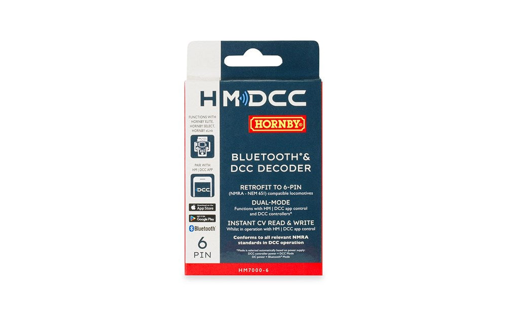Hornby R7321 OO HM7000-6: Bluetooth® & DCC Decoder (6-pin)