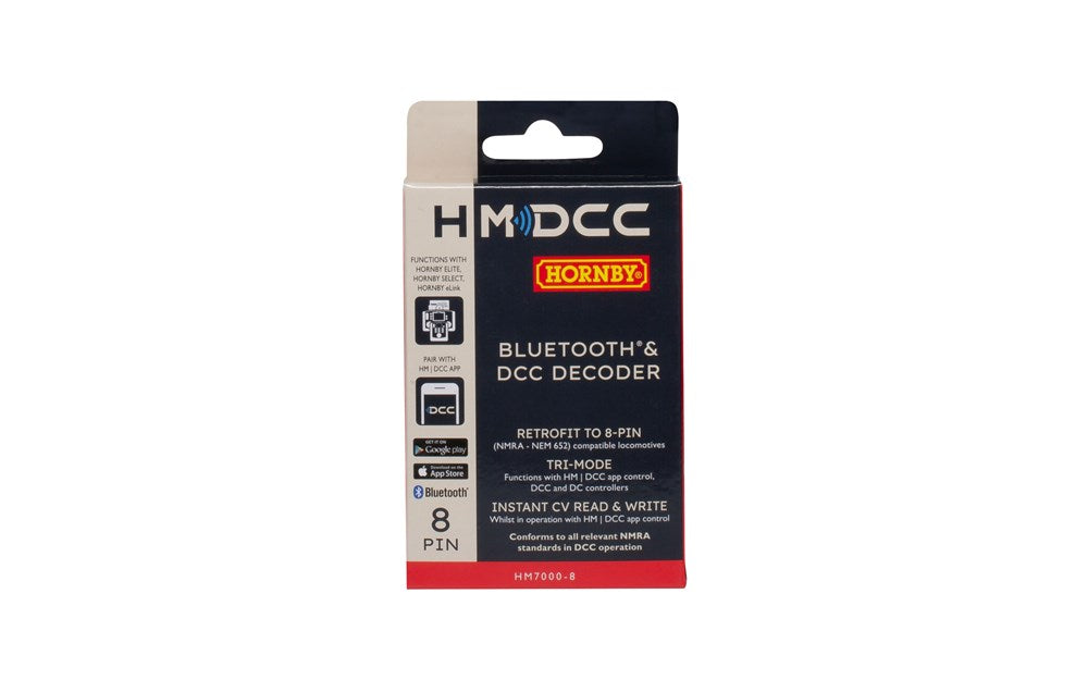 Hornby R7335 OO HM7000-8: Bluetooth® & DCC Decoder (8-pin)