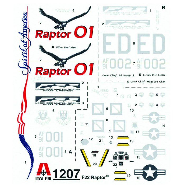 Italeri 1207 1:72 F-22 Raptor